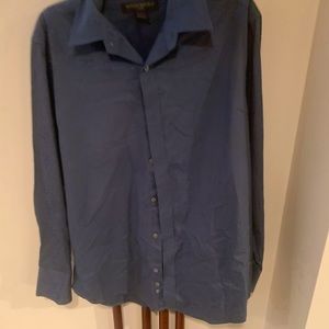 Men’s navy blue button down